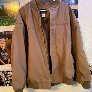 Haband extra large tan bomber jacket.